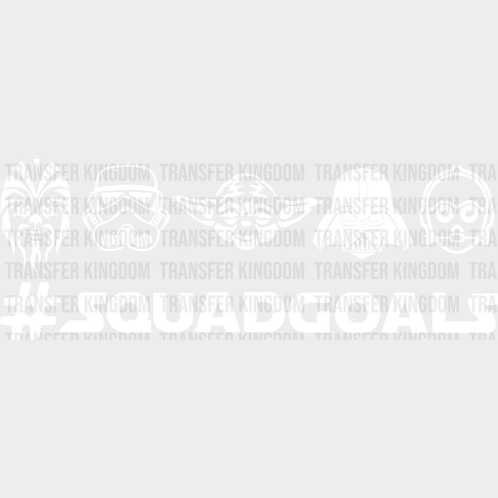 Squadgoals Star Wars Disney Dtf Transfer Unisex - S & M (10’) / Light Color Design See Imaging