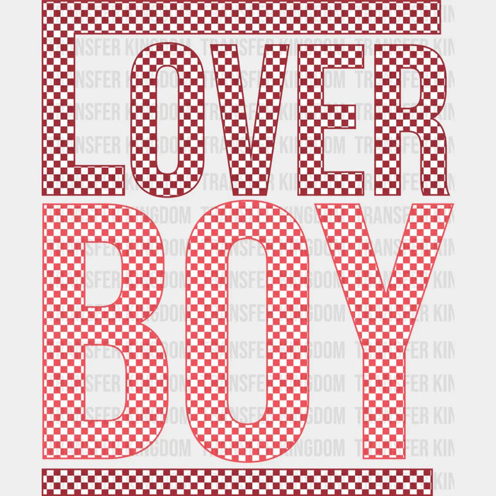SQUARE RED LOVER BOY - DTF heat transfer