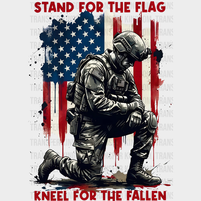 Stand For The Flag, Kneel For The Fallen - Army DTF Transfers