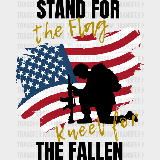 Stand For The Flag - Military Dtf Heat Transfer Unisex S & M (10’’) / Dark Color Design See Imaging