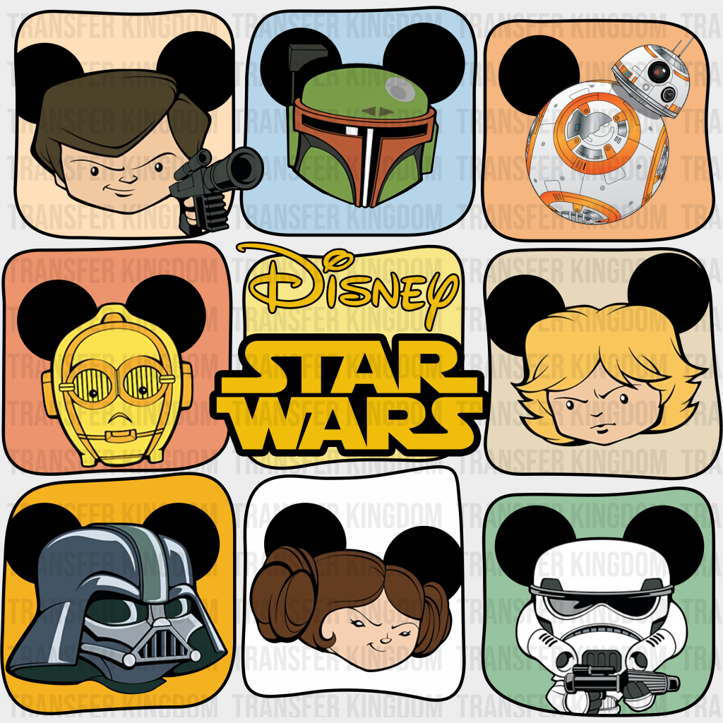 Star Wars Characters Disney Dtf Transfer