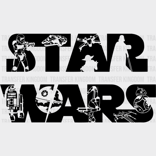 Star Wars Disney Dtf Transfer Unisex - S & M (10’) / Dark Color Design See Imaging