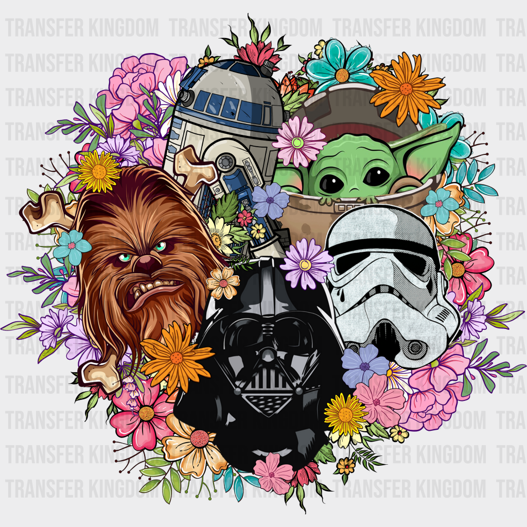 Star Wars Flowers Disney Dtf Transfer