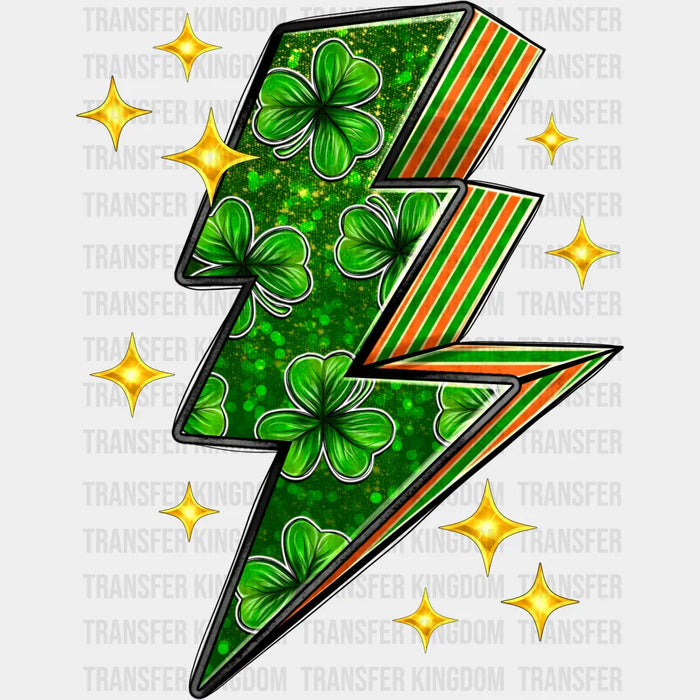 Starry Clover Lightning Bolt St. Happy Patrick's Day Design
