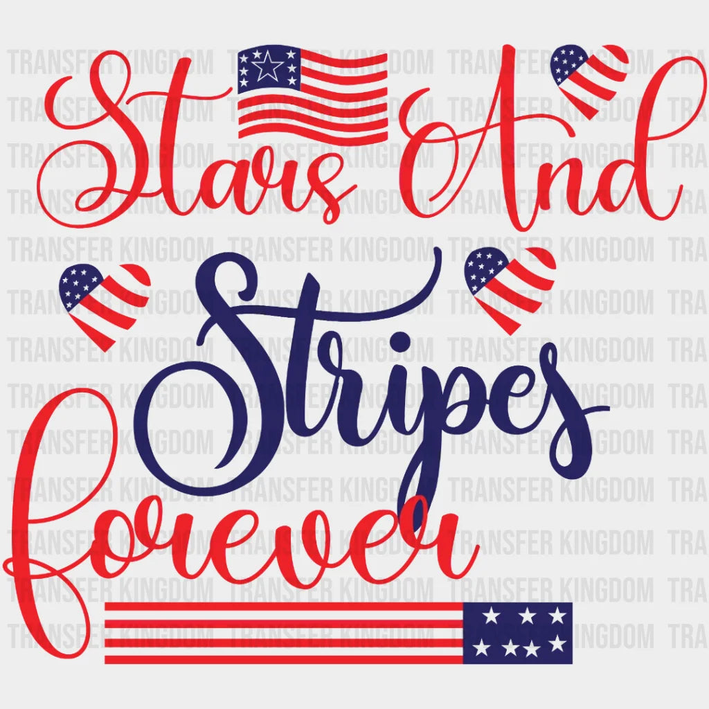 Stars And Stripes Forever Dtf Transfer