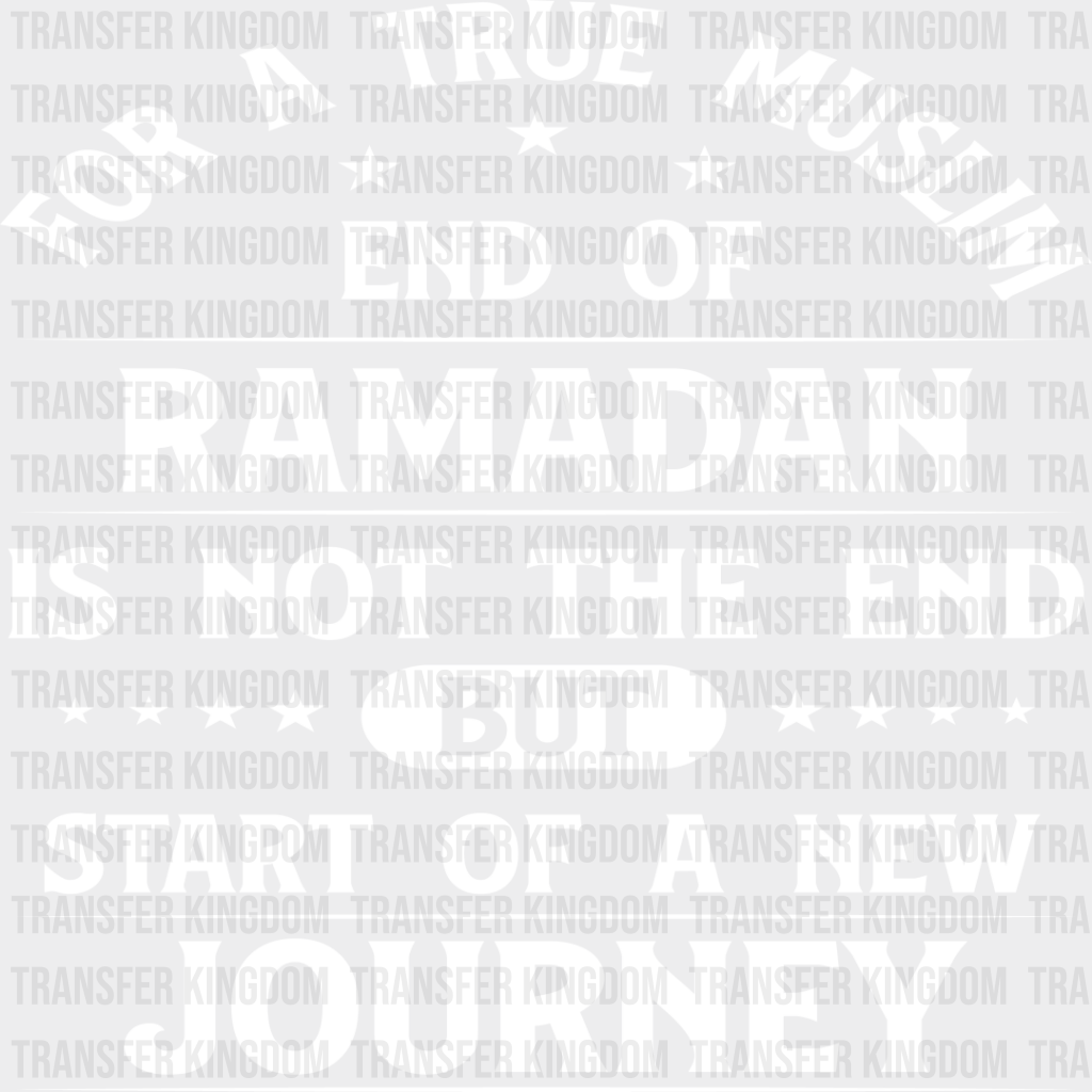 Start Of A New Journey - Muslim Dtf Transfer Unisex S & M (10’’) / Light Color Design See Imaging