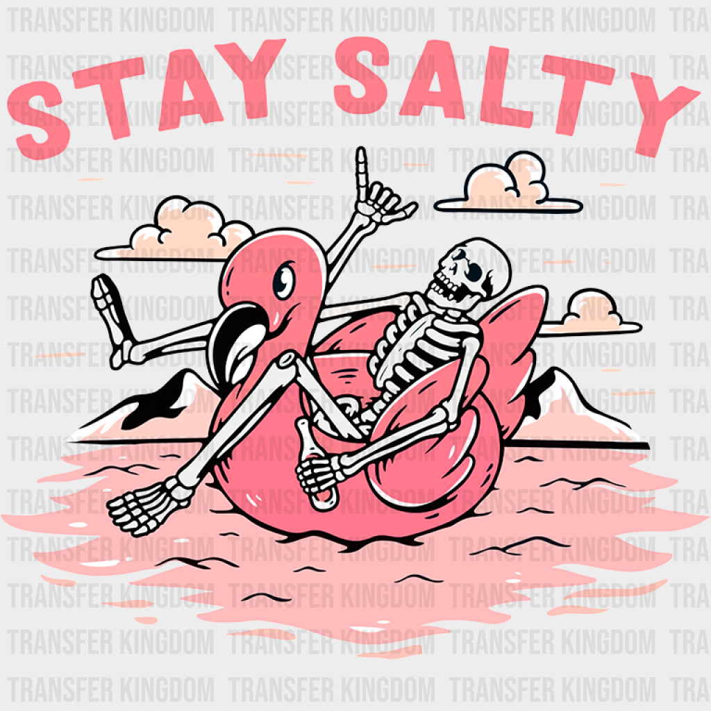 Stay Salty Skeleton Summer Dtf Transfer