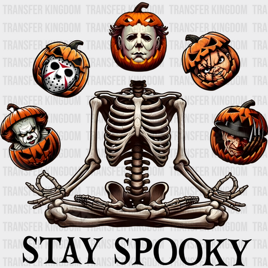 Stay Spooky Skeleton - Halloween Iron On Dtf Transfer Unisex S & M (10’’) / Dark Color Design