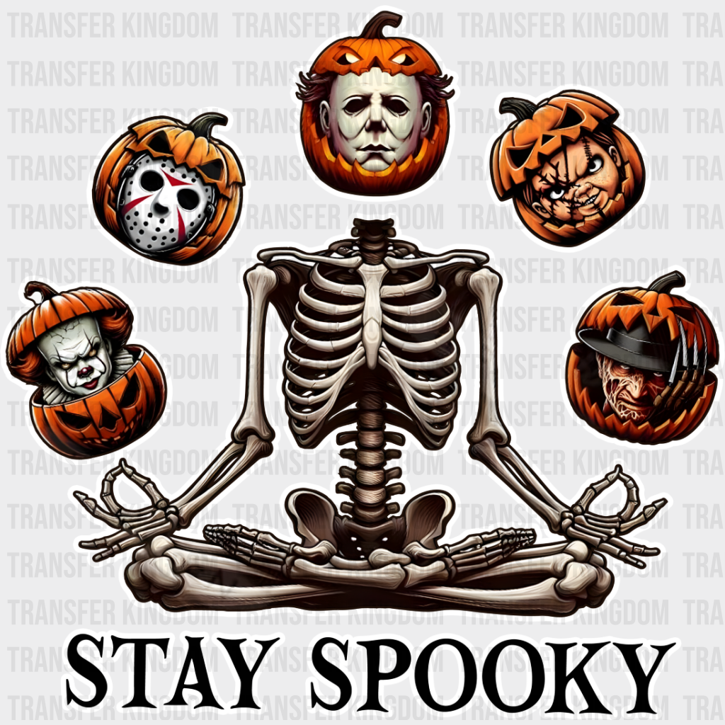 Stay Spooky Skeleton - Halloween Iron On Dtf Transfer Unisex S & M (10’’) / Light Color Design