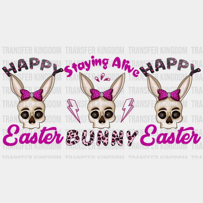 Staying Alive Bunny Easter UV DTF Transfer Cup Wrap UV DTF Sticker