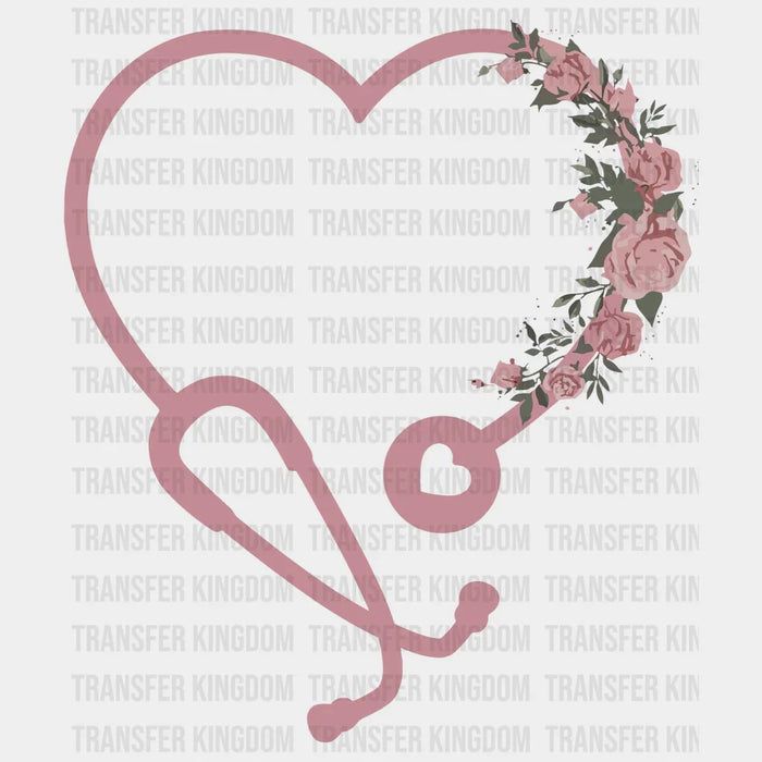 Stethoscope Heart Valentine's Day Design - DTF heat transfer