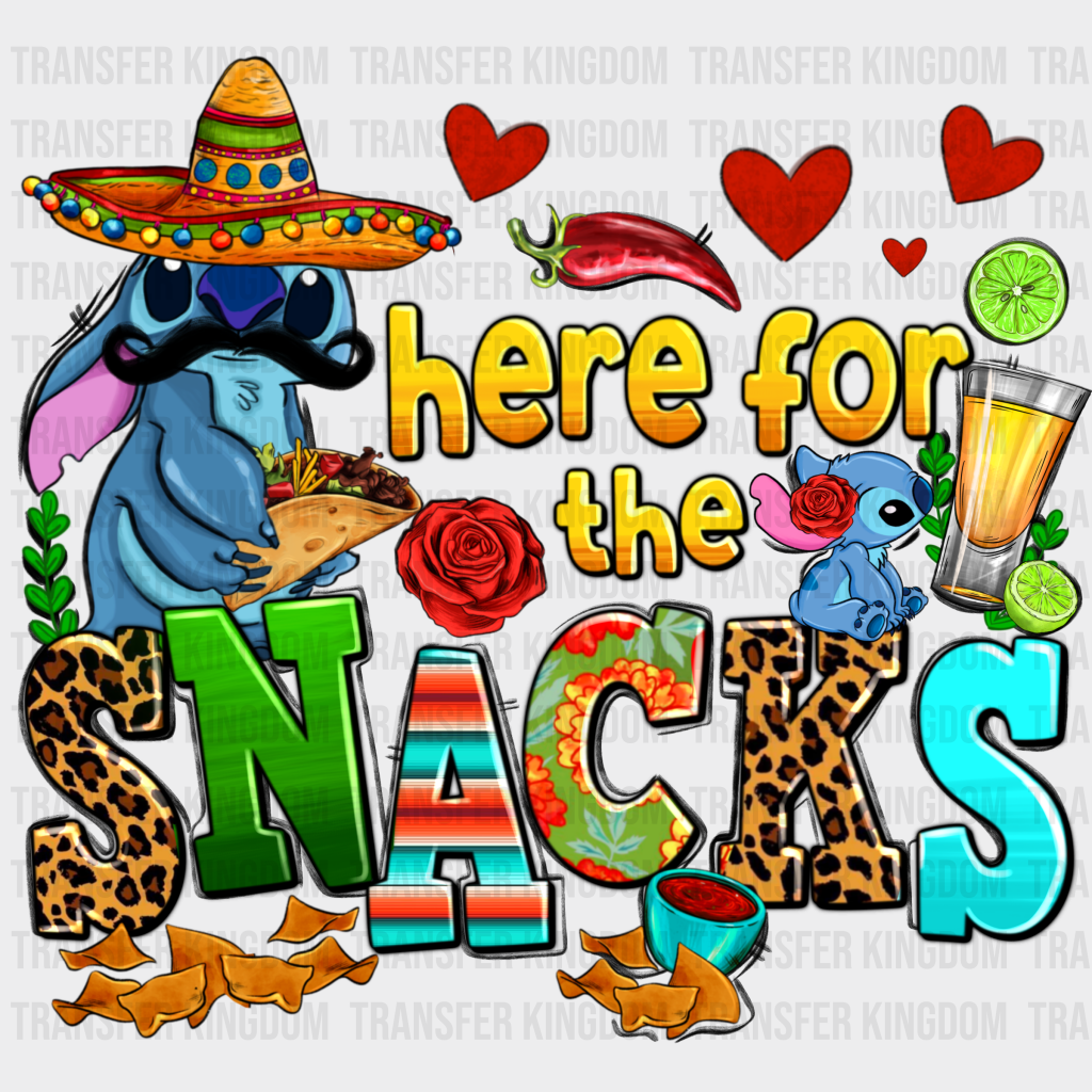 Stitch Here For The Snacks - Cinco De Mayo Dtf Heat Transfer