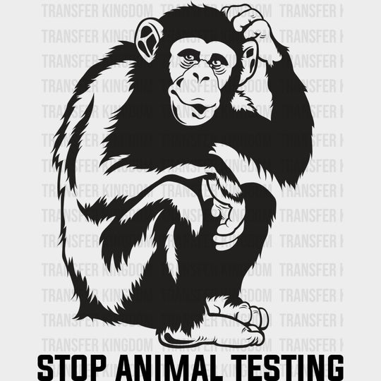 Stop Animal Testing - Vegan DTF Transfers - Adult Unisex - S & M (10’’) / Dark Color Design (See Imaging)