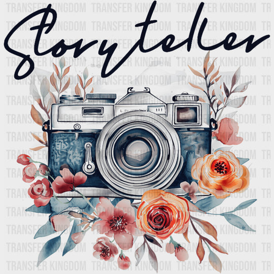 Storyteller Pink Roses - Photography DTF Transfers Adult Unisex - S & M (10’’) / Dark Color Design (See Imaging)