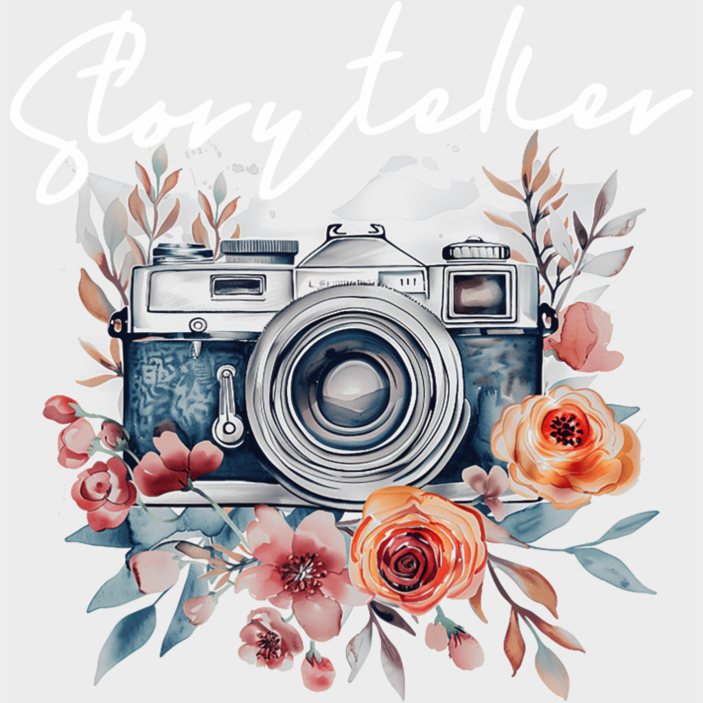 Storyteller Pink Roses - Photography DTF Transfers Adult Unisex - S & M (10’’) / Light Color Design (See Imaging)