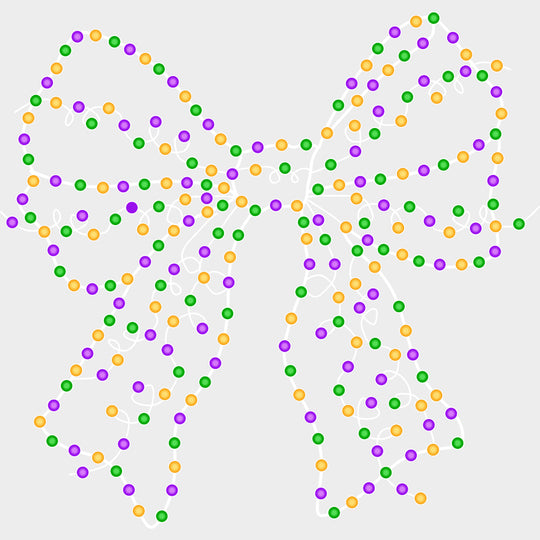 String Lights Ribbon - Mardi Gras DTF Transfers Adult Unisex - S & M (10’’) / Light Color Design (See Imaging)
