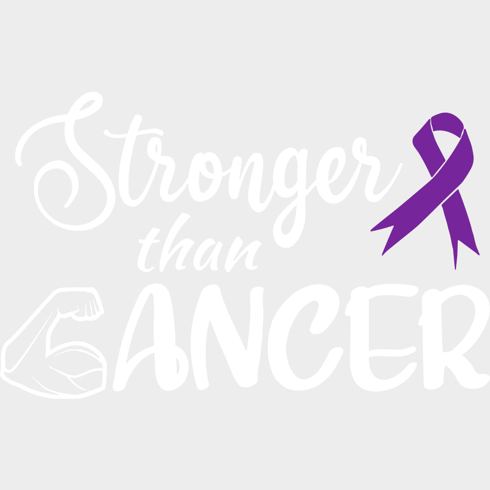 Stronger Than Cancer B&W - Hodgkin’s Lymphoma Cancer DTF Transfers - Adult Unisex - S & M (10’’) / Light Color Design