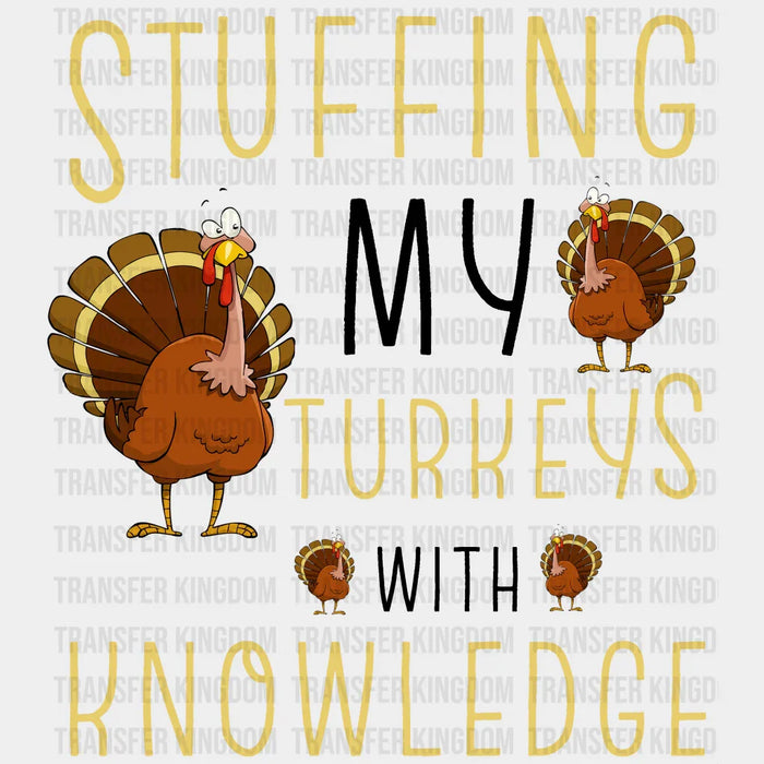 Stuffing My Turkeys With Knowledge - Thanksgiving DTF Transfer