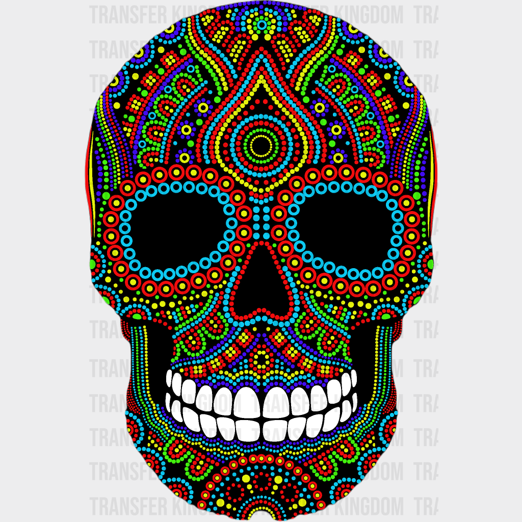 Sugar Skull 2 Design - Dtf Heat Transfer