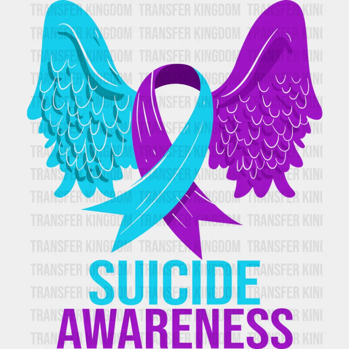 Suicide Awareness Blue & Purple - Suicide Awareness DTF Transfer