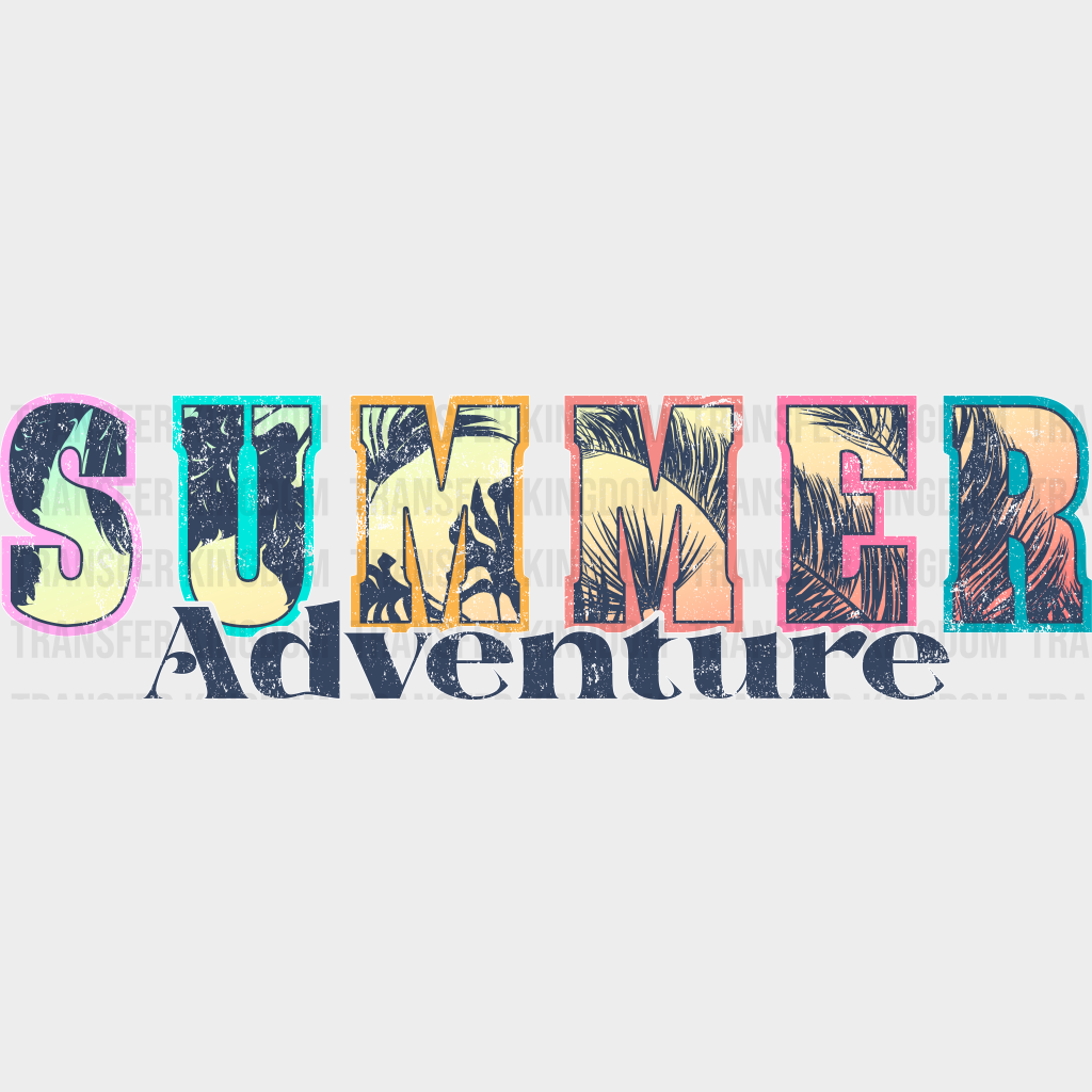 Summer Adventure Dtf Transfer Unisex - S & M (10’) / Light Color Design See Imaging