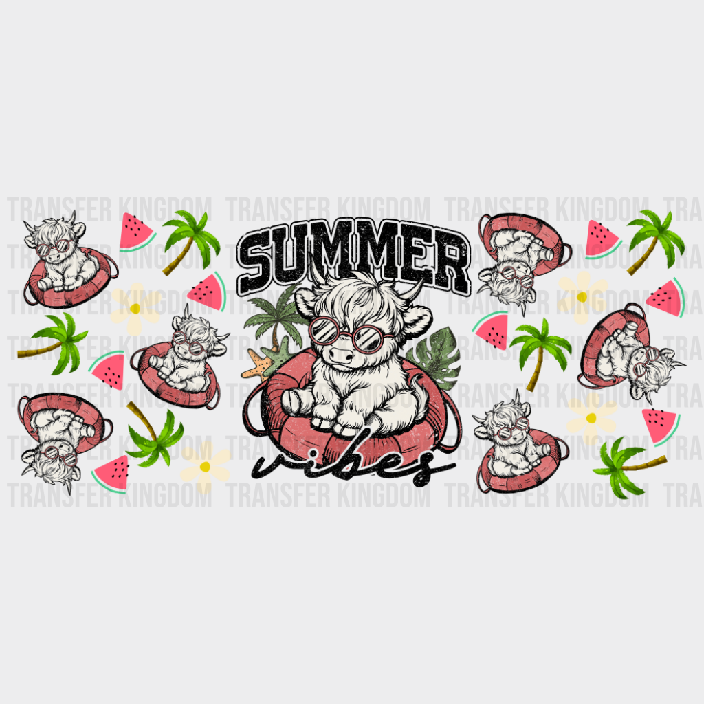 Summer Cool Calf - Summer Cup Wrap UV Sticker Permanent UV DTF Decal UVDTF