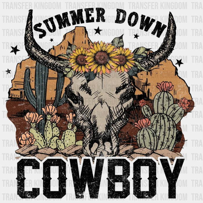 Summer Down Cowboy Design - DTF heat transfer