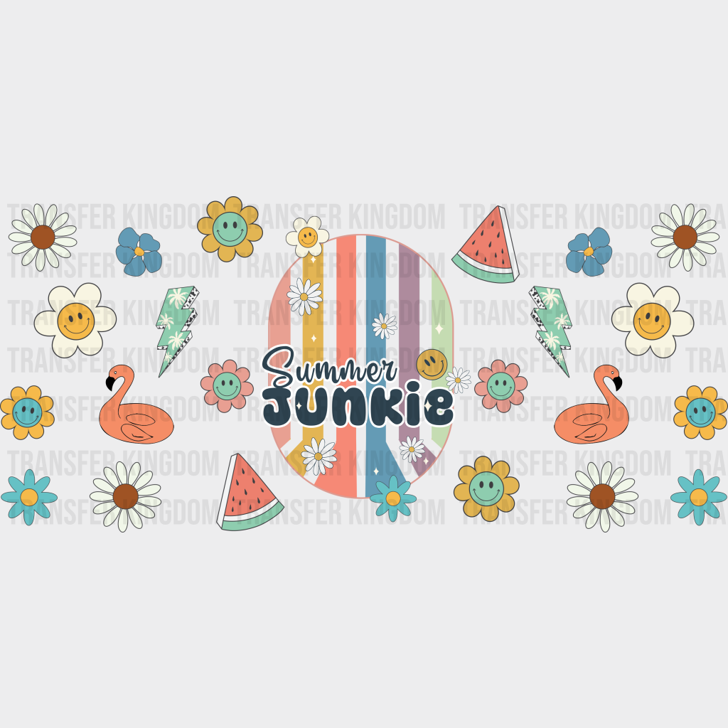 Summer Junkie - Cup Wrap Uv Sticker Permanent Dtf Decal