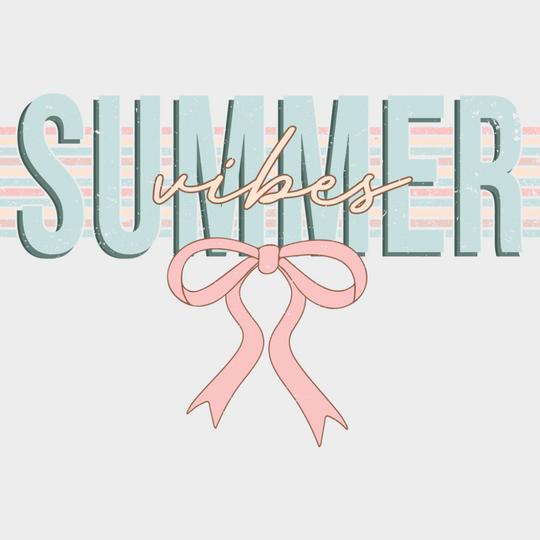 Summer Vibes - Summer Vibes DTF Transfer Adult Unisex - S & M (10’’) / Light Color Design (See Imaging)