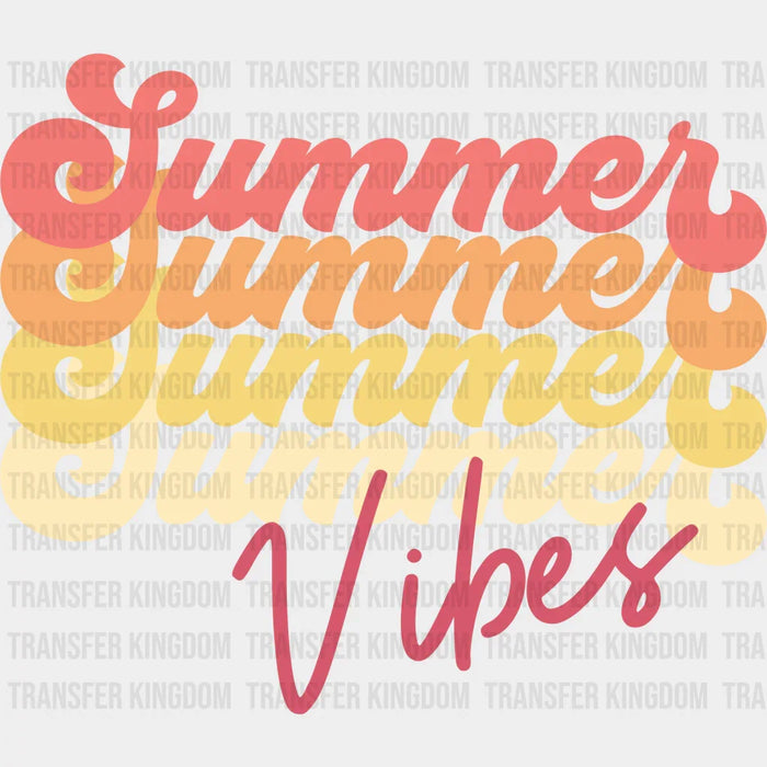 Summer Vibes Retro Design - Summer DTF Transfer