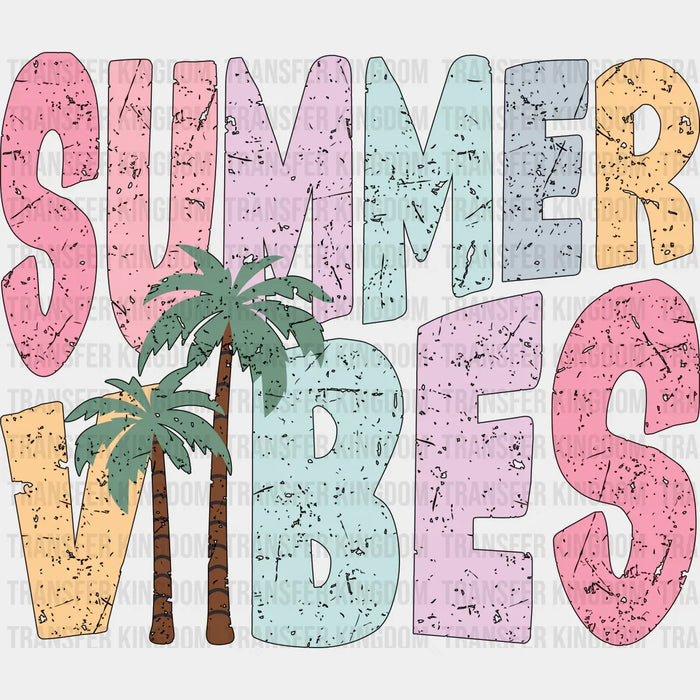 Summer Vibes Palm Trees - Summer DTF Transfer