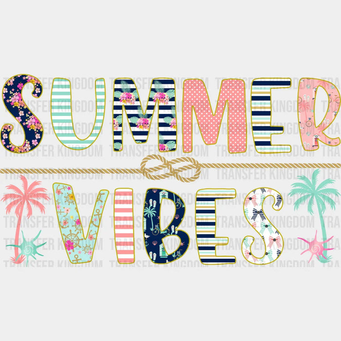Summer Vibes Palms Summer DTF Transfer