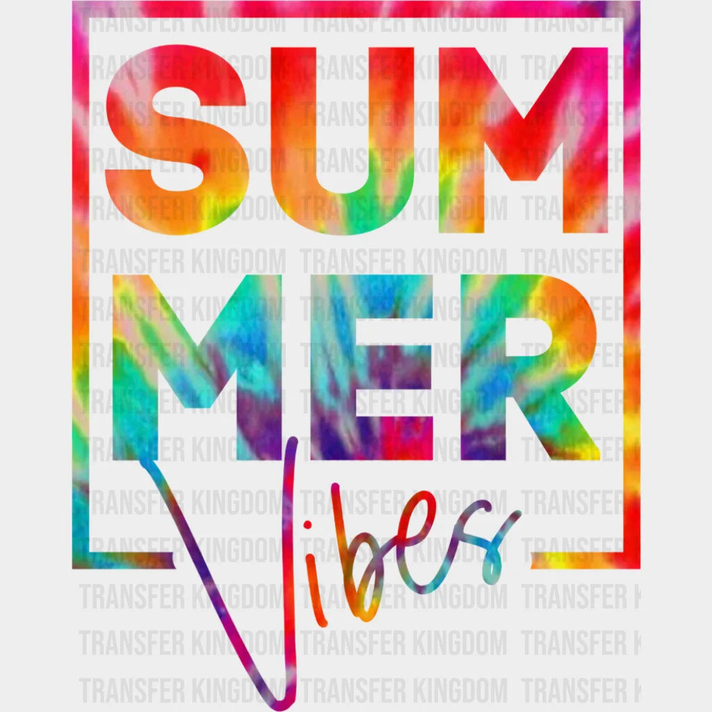 Summer Vibes - Trendy Retro Vacation Beach Dtf Heat Transfer