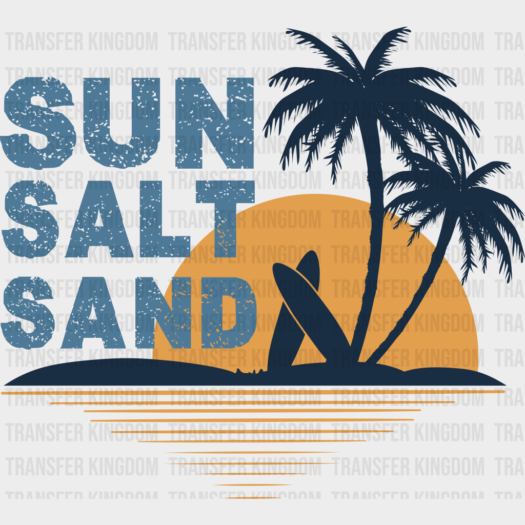 Sun Salt Sand Sunrise Summer Dtf Transfer