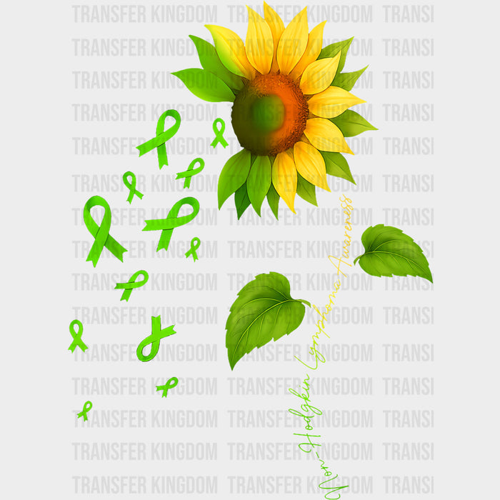 Sunflower & Green Ribbons - Lymphoma DTF Transfers