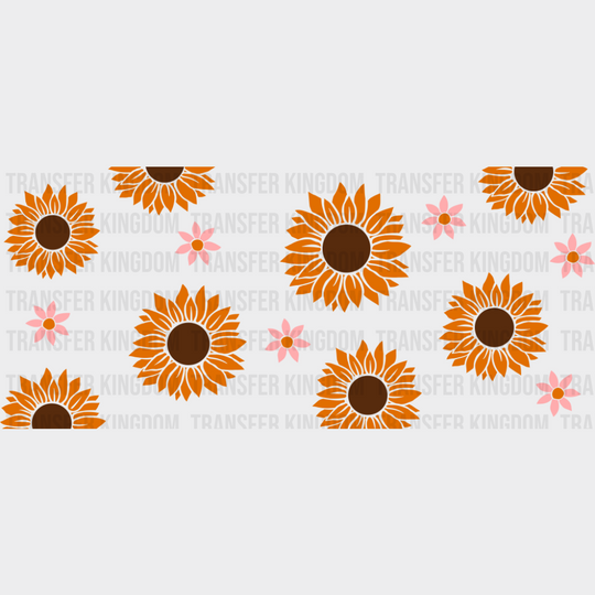 Sunflowers - Cats Cup Wrap UV Sticker Permanent UV DTF Decal UVDTF