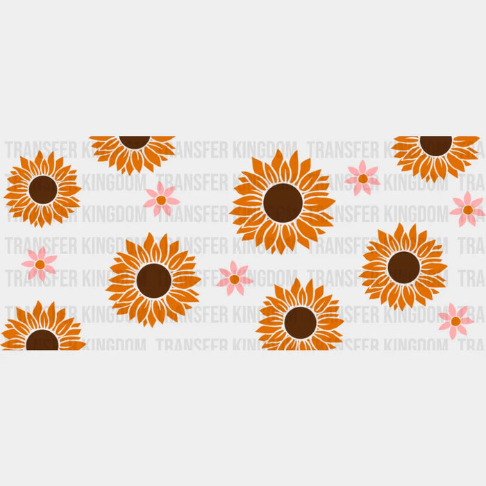 Sunflowers - Cats Cup Wrap UV Sticker Permanent UV DTF Decal