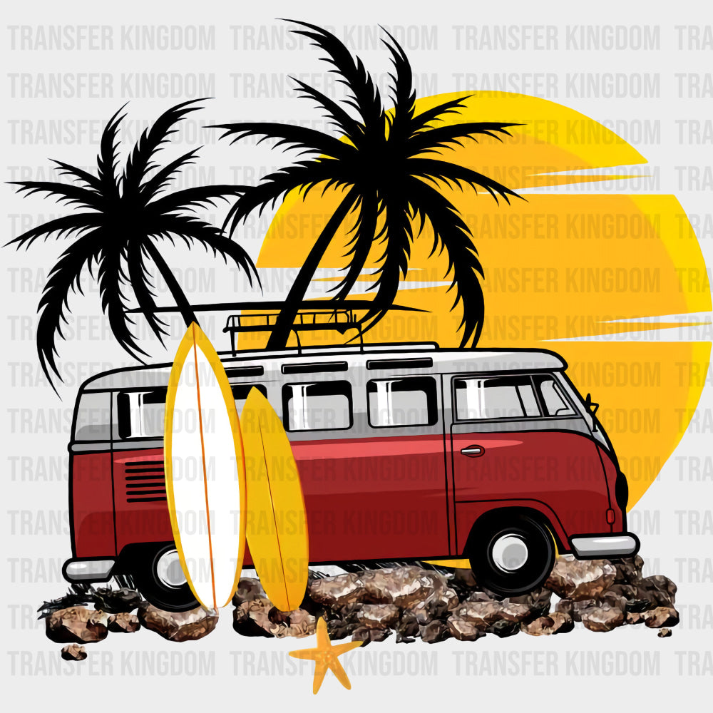 Sunset Van - Surfing DTF Transfers transfer-kingdom Dark Color Design (See Imaging)