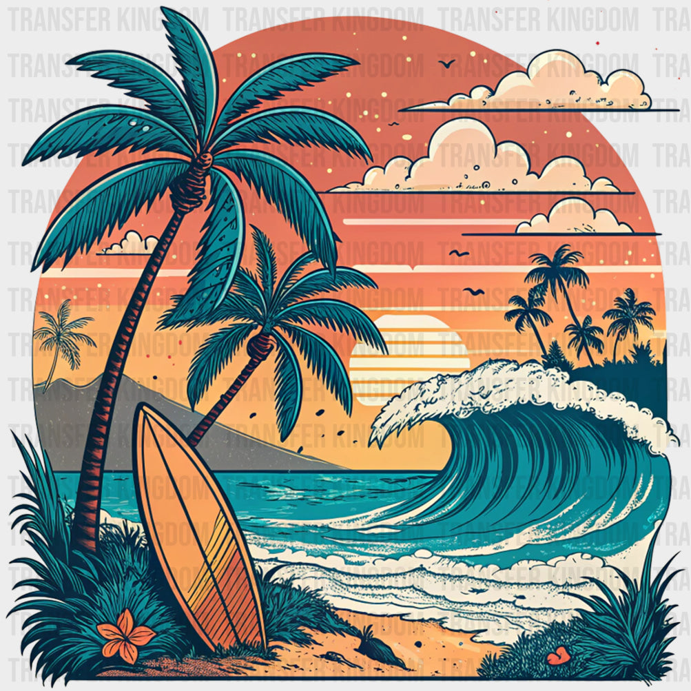 Sunset Wave - Surfing DTF Transfers transfer-kingdom