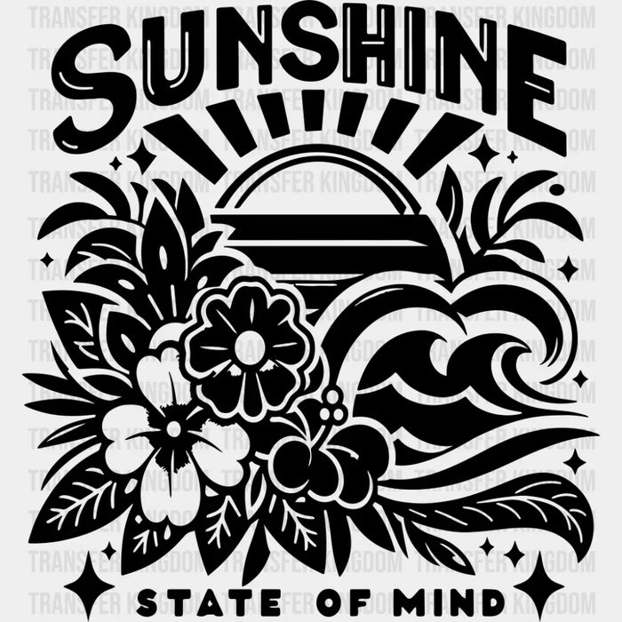 Sunshine State Of Mind B&W - Summer DTF Transfer
