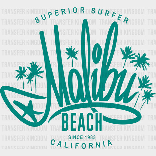 Superior Surfer, Malibu Beach - Surfing DTF Transfers transfer-kingdom