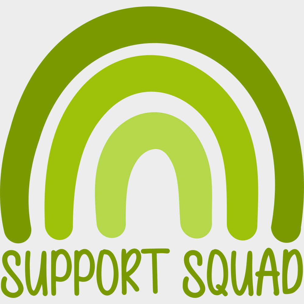 Support Squad, Black, White & Green - Lymphoma DTF Transfers transfer-kingdom Green Color Design (See Imaging)