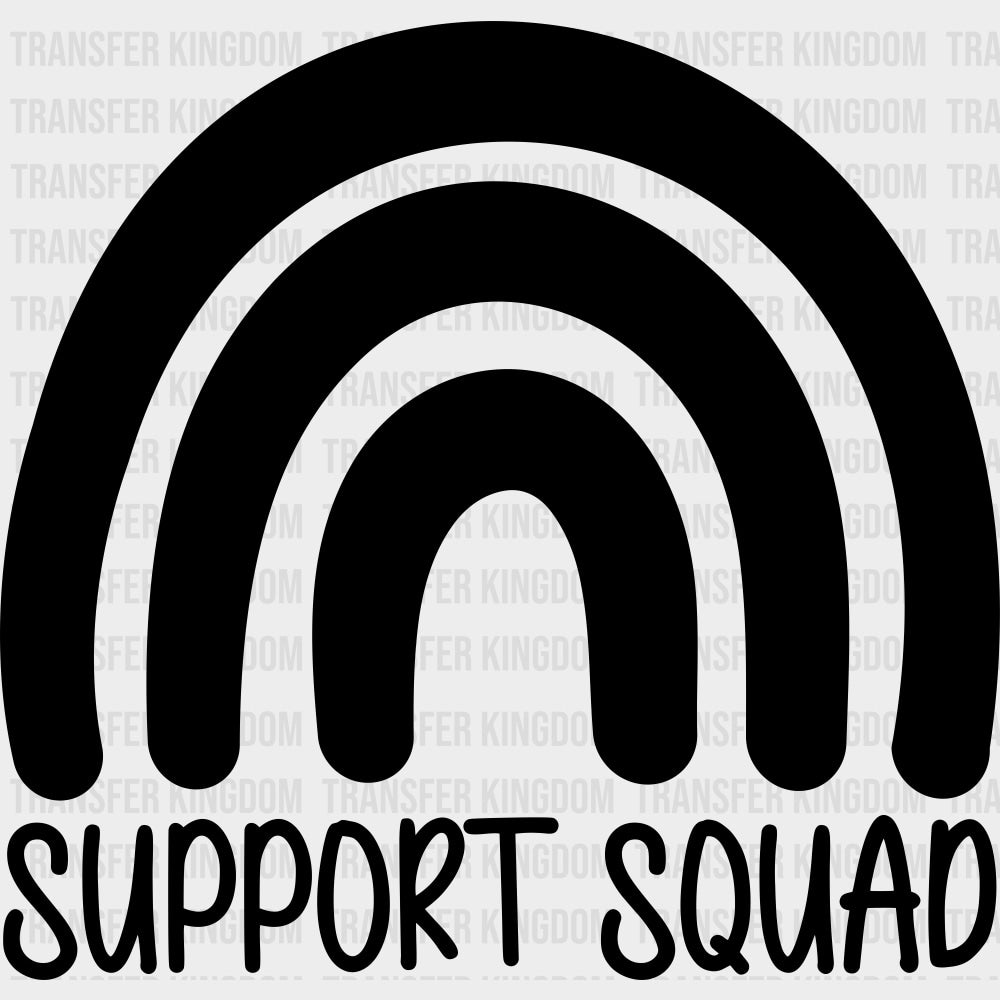 Support Squad, Black, White & Green - Lymphoma DTF Transfers transfer-kingdom Dark Color Design (See Imaging)