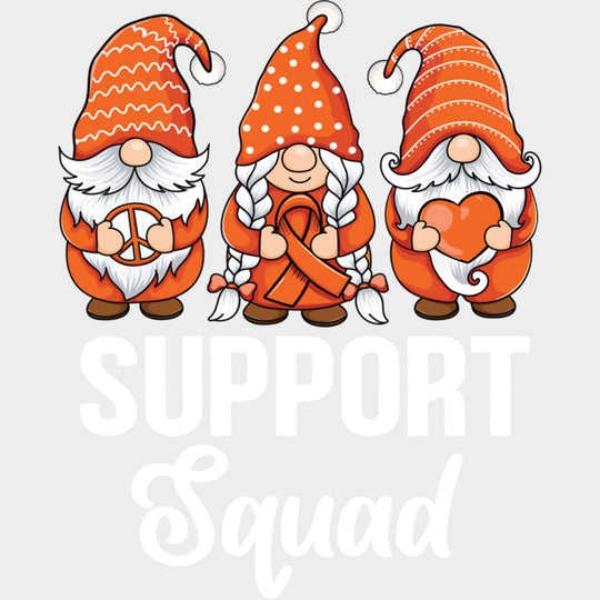 Support Squad Gnomes - Leukemia DTF Transfers Adult Unisex - S & M (10’’) / Light Color Design (See Imaging)
