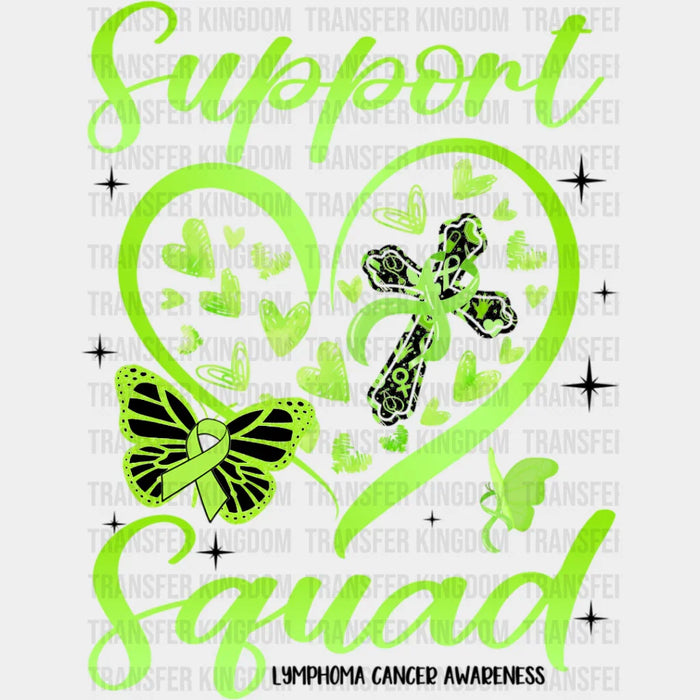 Support Squad Heart Design - Lymphoma DTF heat transfer