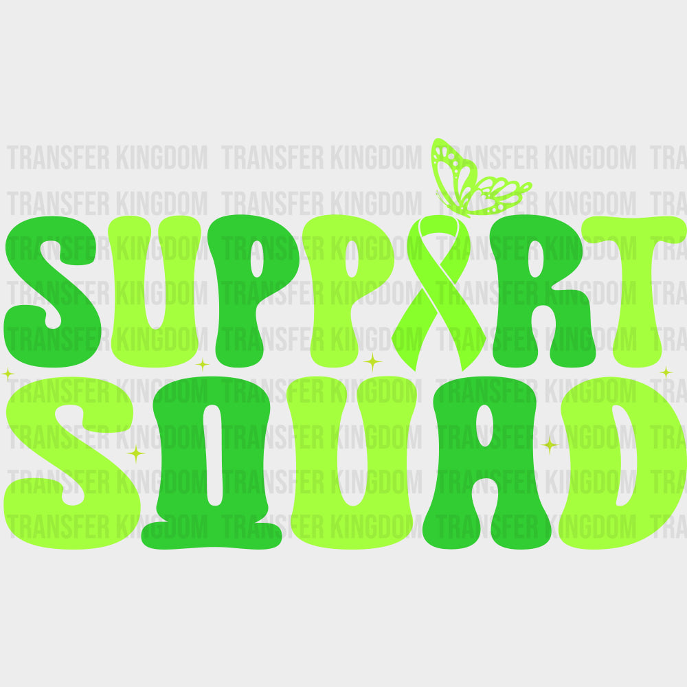 Support Squad Lime Green Butterfly - Lymphoma DTF Transfers