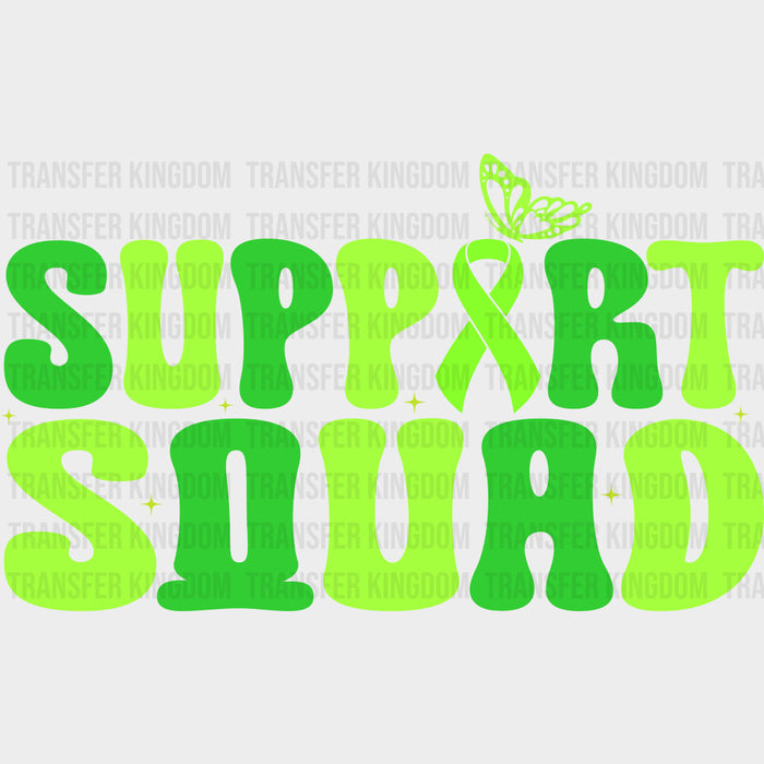 Support Squad Lime Green, Butterfly - Lymphoma DTF Transfers