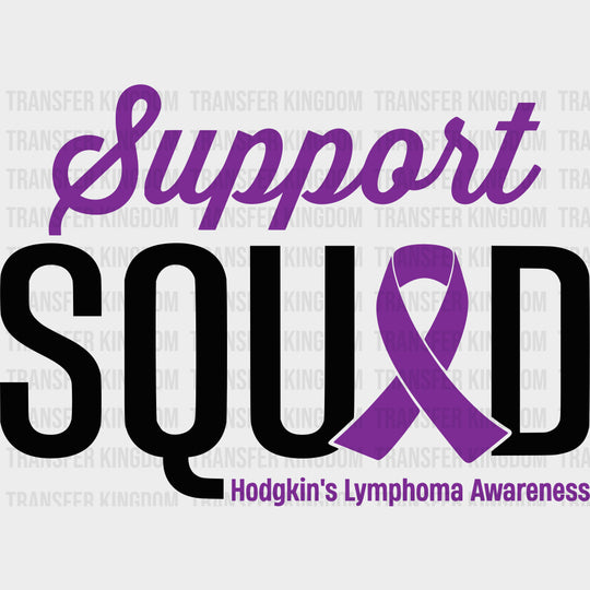 Support Squad, Purple - Lymphoma DTF Transfers transfer-kingdom Dark Color Design (See Imaging)