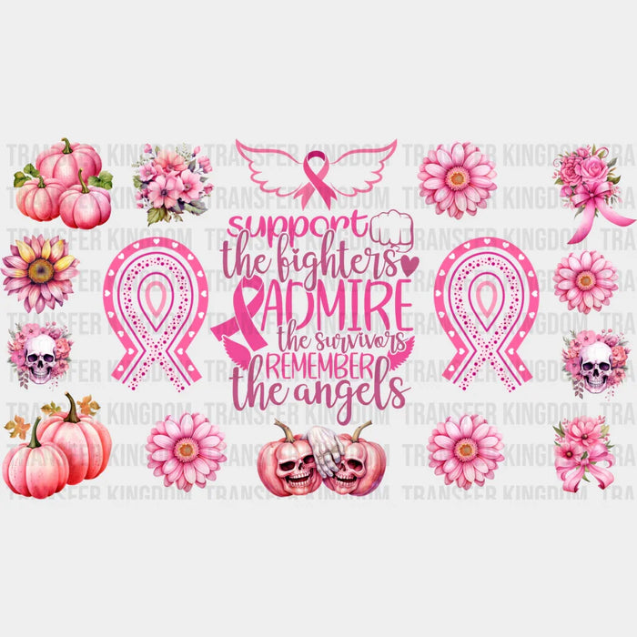 Support The Fighters - Awareness Cup Wrap UV Sticker Permanent UV DTF Decal