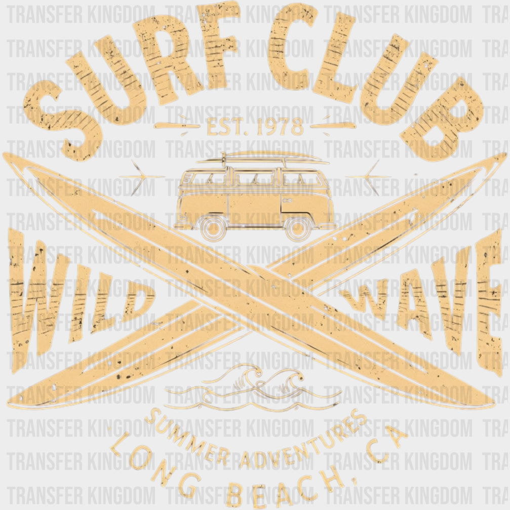 Surf Club, Wild Wave - Surfing DTF Transfers transfer-kingdom